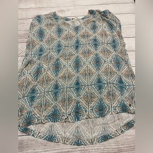 Womens Roxy Size M/L t-shirt Beach Cover Up Blue.